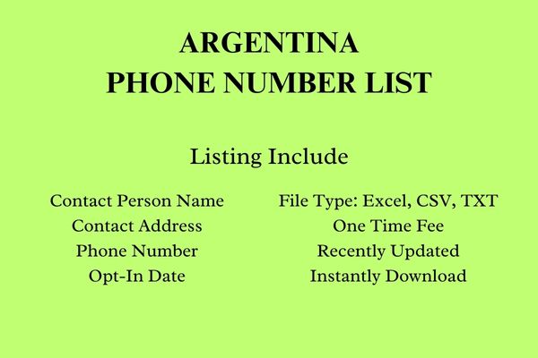 Argentina phone number list