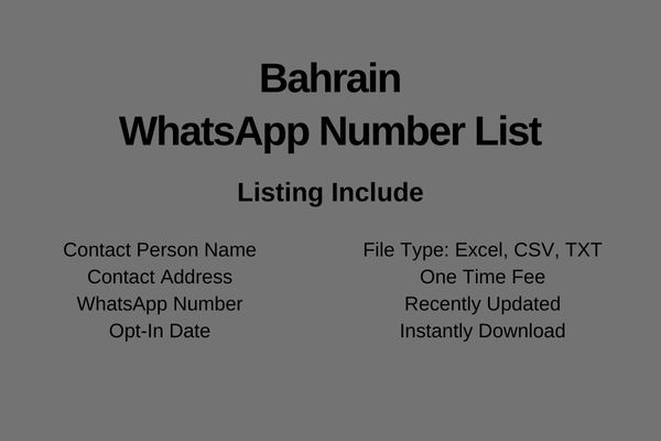 Bahrain whatsapp number list