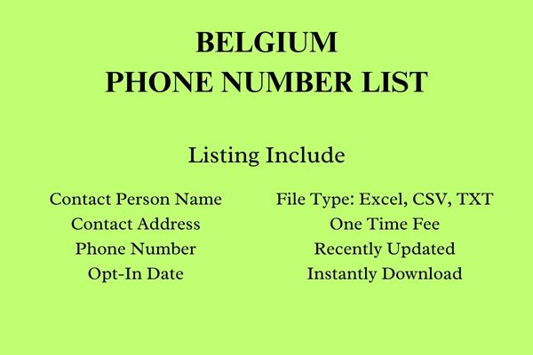 Belgium phone number list