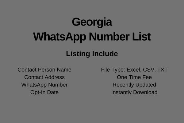Georgia whatsapp number list
