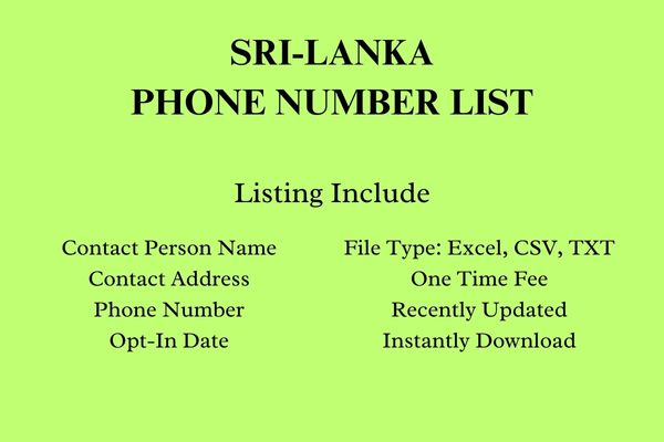 Sri Lanka phone number list